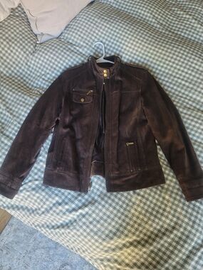 Anne Klein Chocolate Suede Jacket